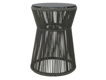 KNOT - Round olefin rope and aluminium side table by JANUS et Cie