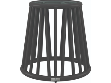 KYOTO ALU - Round glass and aluminium garden side table by JANUS et Cie