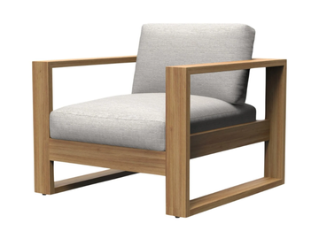 MATISSE TEAK - Teak garden armchair with armrests by JANUS et Cie