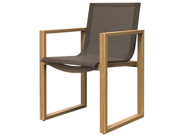 MATISSE TEAK - Teak garden chair with armrests by JANUS et Cie