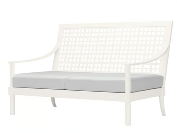 QUADRATL - 2 seater aluminium sofa by JANUS et Cie