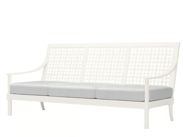 QUADRATL - 3 seater aluminium sofa by JANUS et Cie