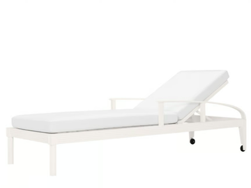 QUADRATL - Aluminium sun lounger with armrests by JANUS et Cie