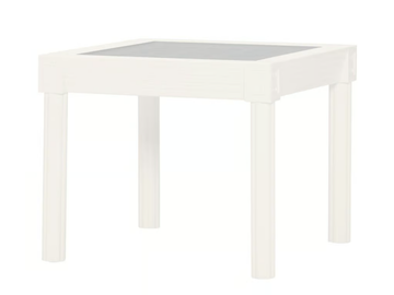 QUADRATL - Rectangular glass and aluminium side table by JANUS et Cie