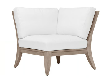 RELAIS MODULE CORNER - Teak corner module for sofa by JANUS et Cie