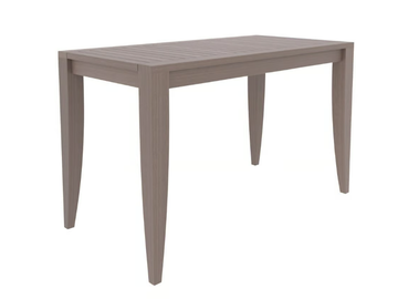 RELAIS - Rectangular teak high table by JANUS et Cie