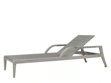 ROCK GARDEN - Recliner teak sun lounger with armrests by JANUS et Cie