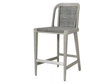 ROCK GARDEN - Teak garden stool with back by JANUS et Cie
