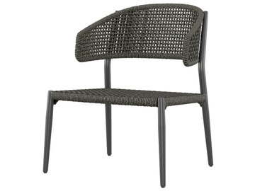 RONDO - Aluminium garden armchair by JANUS et Cie