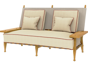 SERENGETI - 2 seater teak garden sofa by JANUS et Cie