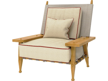 SERENGETI - Teak garden armchair with armrests by JANUS et Cie