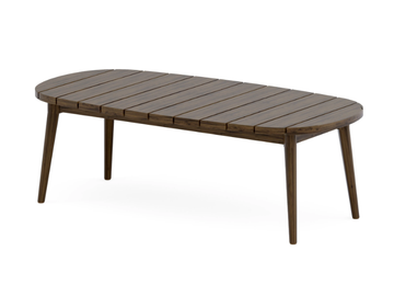 LEGNA - Oval teak coffee table by Jardinico