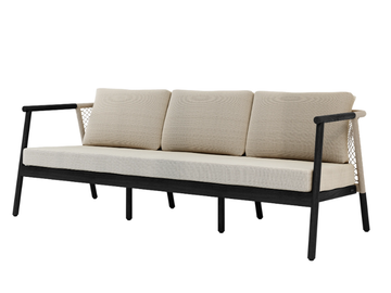 NERO - 3 seater teak garden sofa by Jardinico