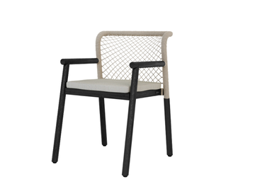NERO - Rope garden chair with armrests by Jardinico