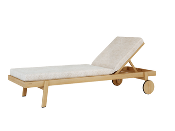 NOA - Recliner teak sun lounger with castors by Jardinico