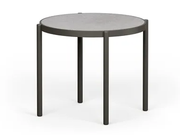 SCOOP - Round powder coated aluminium garden side table by Jardinico