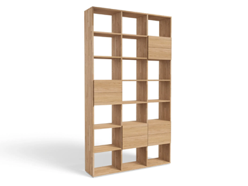 KLON - Open solid wood bookcase by JAVORINA