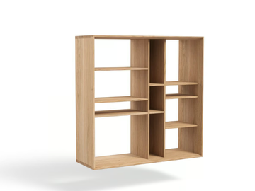 LINK+ - Open solid wood bookcase by JAVORINA