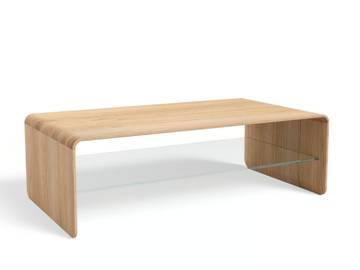 OLIA 120 - Rectangular wooden coffee table with storage space by JAVORINA