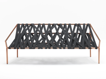 LIGOMANCER - 2 seater sofa in metal and elastic bands by JCP UNIVERSE