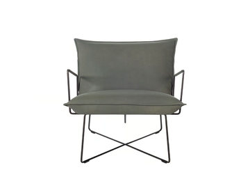 EARL XS - Leather armchair with armrests by Jess