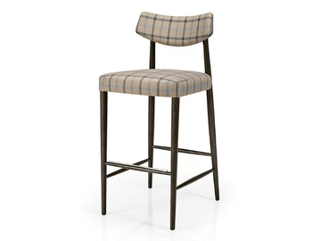 BIZU M1132UUW - Upholstered wooden barstool with footrest by JMS