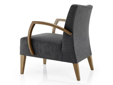 CASSIS - Fabric easy chair with armrests by JMS
