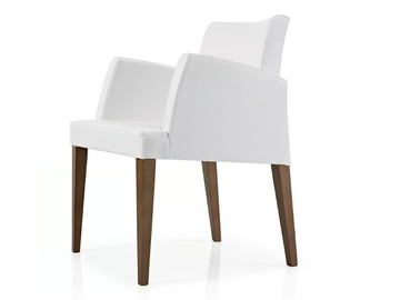 CASSIS - Fabric restaurant chair with armrests by JMS
