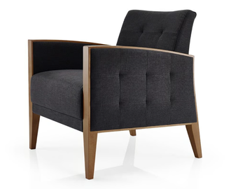 CASSIS - Tufted fabric easy chair with armrests by JMS