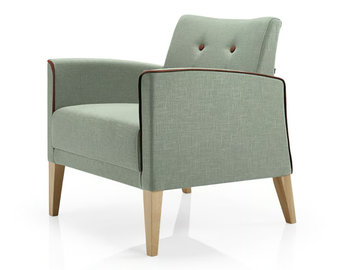 CASSIS - Tufted fabric easy chair with armrests by JMS