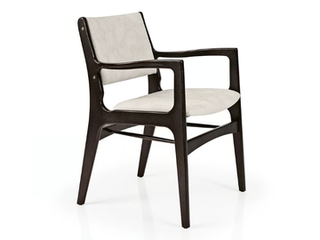 GEMMA M1082C - Wooden chair with armrests with integrated cushion by JMS