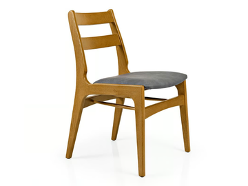 GEMMA M1083 - Wooden chair with integrated cushion by JMS
