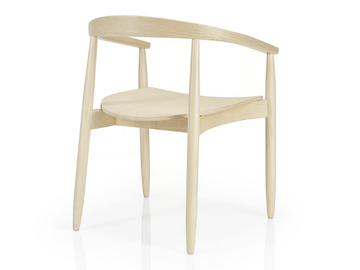 JOANNA - Wooden restaurant chair with armrests by JMS
