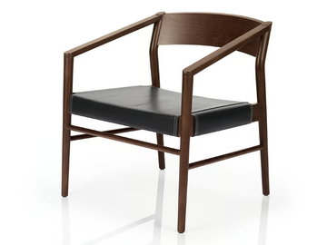 LEONOR M927 LW - Solid wood easy chair with armrests by JMS