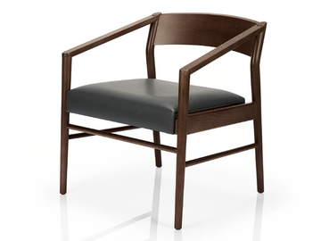 LEONOR M927 UW - Solid wood easy chair with armrests by JMS