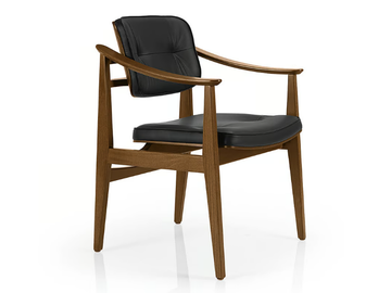 SHANNA M1056CWUUCR - Leather chair with armrests by JMS