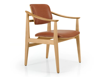 SHANNA M1056CWUUST - Leather chair with armrests by JMS