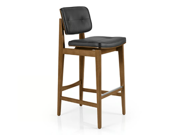 SHANNA M1060WUUCR - Leather barstool with footrest by JMS