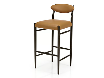 WINK M1128UU - Upholstered wooden barstool with footrest by JMS