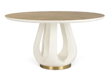 AGAVE - Round frake wood table by JOSÉ LEITE DE CASTRO