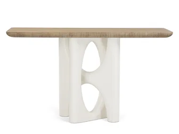 ARAL - Rectangular oak console table by JOSÉ LEITE DE CASTRO