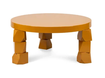 CUPRA - Round wooden coffee table by JOSÉ LEITE DE CASTRO