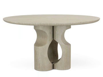 MOKARA - Round oak dining table by JOSÉ LEITE DE CASTRO