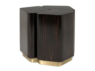 MONTI - Tall modular ebony coffee table by JOSÉ LEITE DE CASTRO