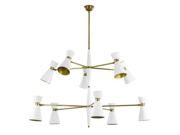MOON - Brass chandelier by JOSÉ LEITE DE CASTRO