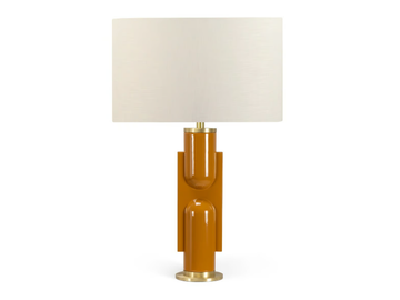 MUSK - Wooden table lamp with fabric shade by JOSÉ LEITE DE CASTRO