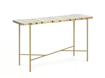 NIZA - Rectangular brass console table by JOSÉ LEITE DE CASTRO
