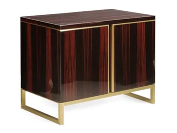 ORSOM - Rectangular ebony bedside table by JOSÉ LEITE DE CASTRO