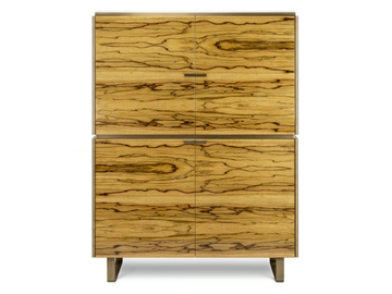 TAGUS - Frake wood highboard with doors by JOSÉ LEITE DE CASTRO