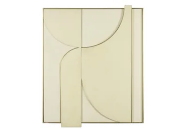 TOPAZ 14304067 - Plaster and brass decorative panel by JOSÉ LEITE DE CASTRO